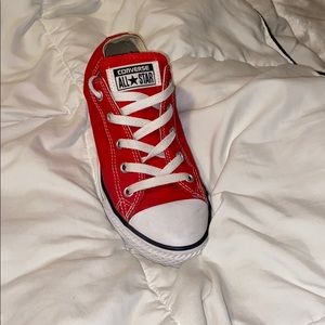 Red converse shoes youth